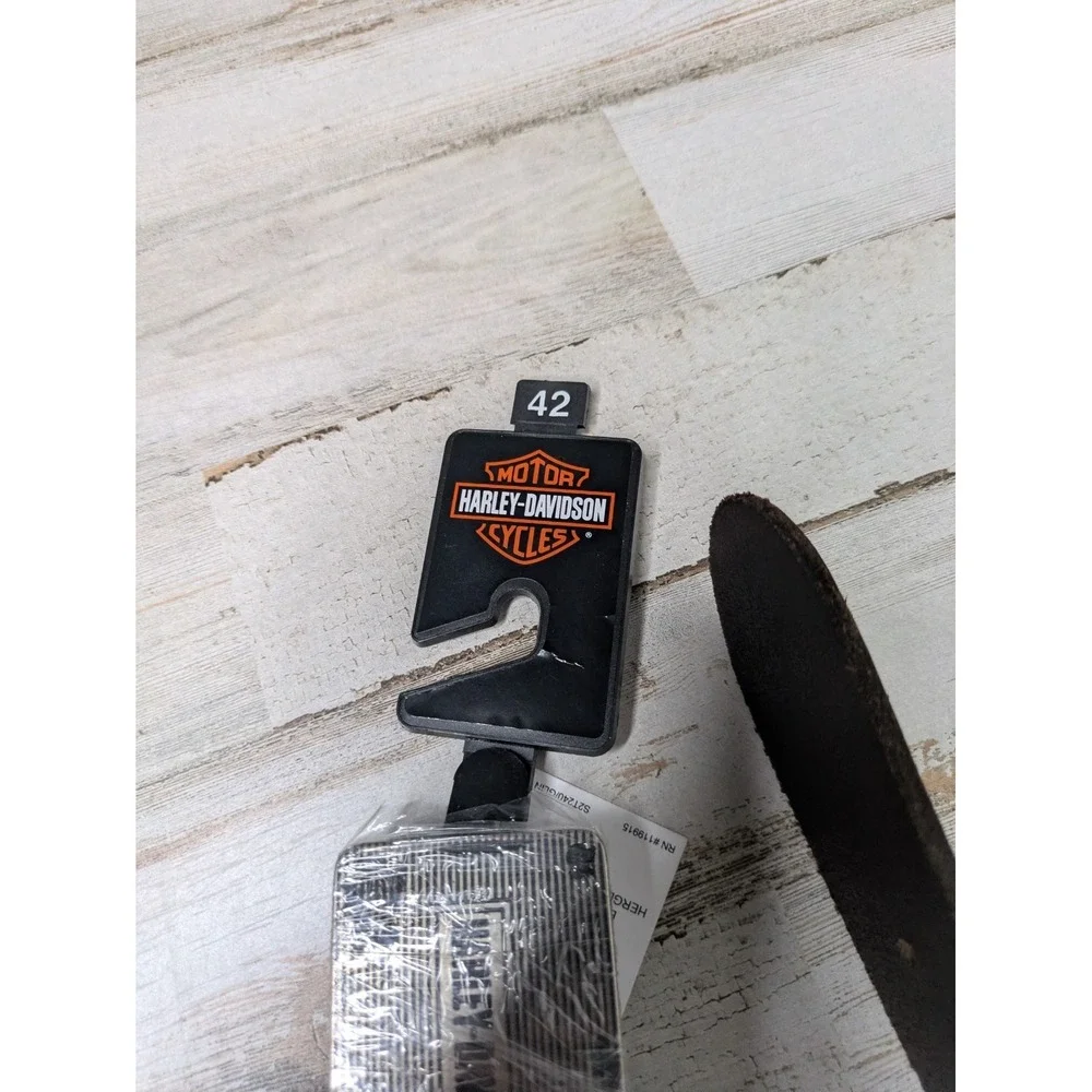 Harley Davidson Down-Shift Interchangeable Buckle Brown Leather Size 42 New